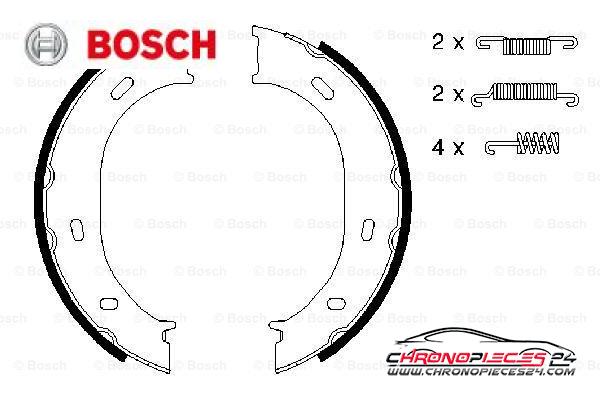 Achat de BOSCH 0 986 487 610 Jeu de mâchoires de frein, frein de stationnement pas chères