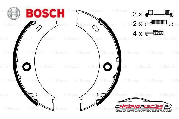 Achat de BOSCH 0 986 487 611 Jeu de mâchoires de frein, frein de stationnement pas chères