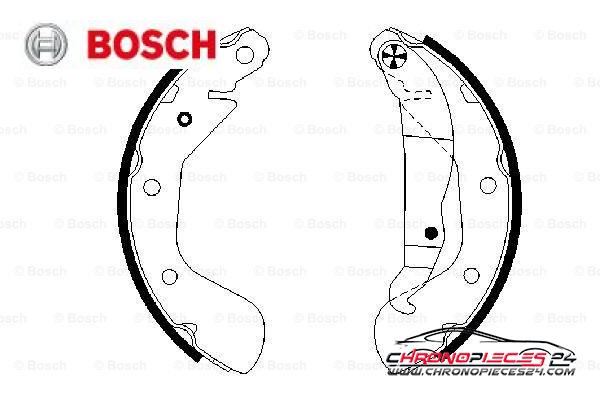 Achat de BOSCH 0 986 487 614 Jeu de mâchoires de frein pas chères