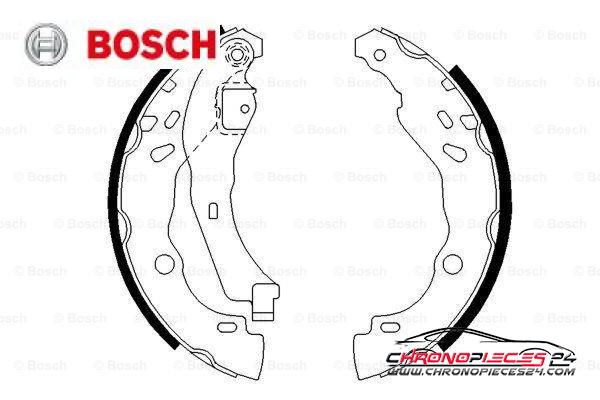 Achat de BOSCH 0 986 487 627 Jeu de mâchoires de frein pas chères