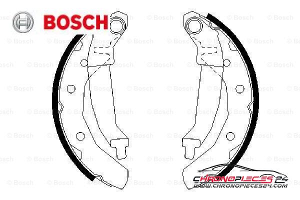 Achat de BOSCH 0 986 487 628 Jeu de mâchoires de frein pas chères