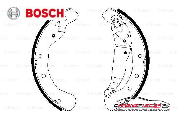 Achat de BOSCH 0 986 487 658 Jeu de mâchoires de frein pas chères