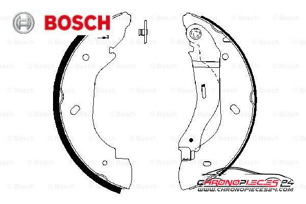 Achat de BOSCH 0 986 487 660 Jeu de mâchoires de frein pas chères