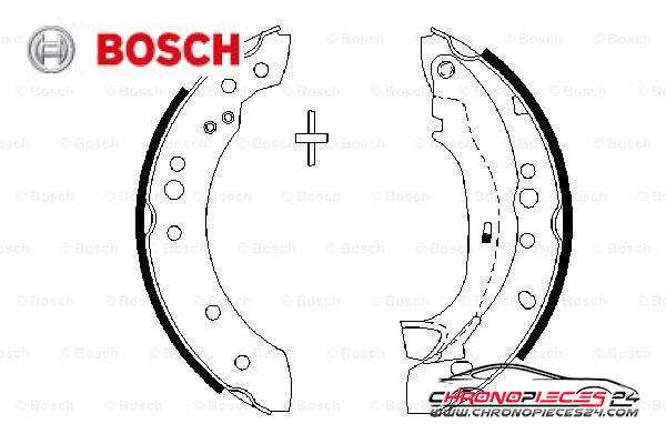 Achat de BOSCH 0 986 487 664 Jeu de mâchoires de frein pas chères