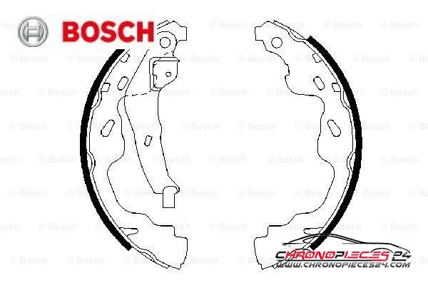 Achat de BOSCH 0 986 487 665 Jeu de mâchoires de frein pas chères