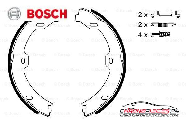 Achat de BOSCH 0 986 487 666 Jeu de mâchoires de frein, frein de stationnement pas chères