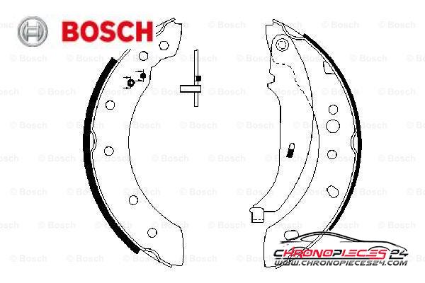 Achat de BOSCH 0 986 487 672 Jeu de mâchoires de frein pas chères