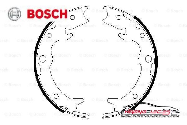 Achat de BOSCH 0 986 487 686 Jeu de mâchoires de frein, frein de stationnement pas chères