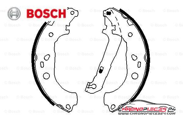 Achat de BOSCH 0 986 487 696 Jeu de mâchoires de frein pas chères