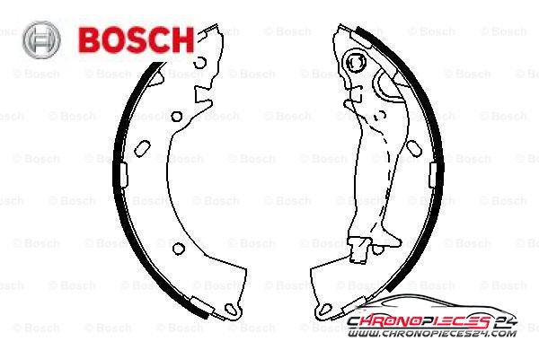 Achat de BOSCH 0 986 487 697 Jeu de mâchoires de frein pas chères