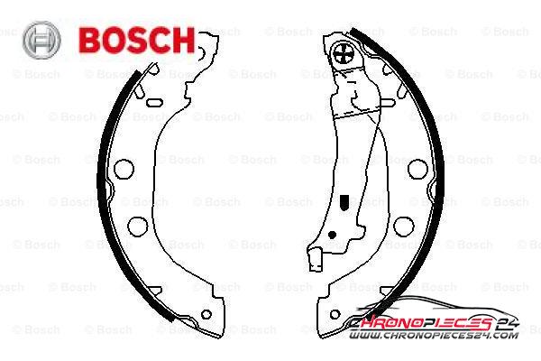 Achat de BOSCH 0 986 487 699 Jeu de mâchoires de frein pas chères