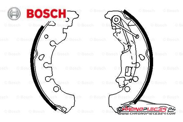 Achat de BOSCH 0 986 487 702 Jeu de mâchoires de frein pas chères