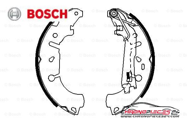 Achat de BOSCH 0 986 487 703 Jeu de mâchoires de frein pas chères