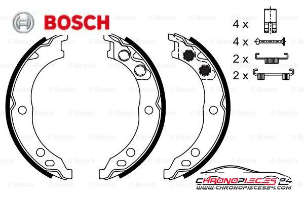 Achat de BOSCH 0 986 487 712 Jeu de mâchoires de frein, frein de stationnement pas chères