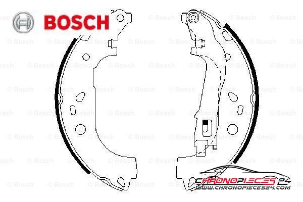 Achat de BOSCH 0 986 487 717 Jeu de mâchoires de frein pas chères