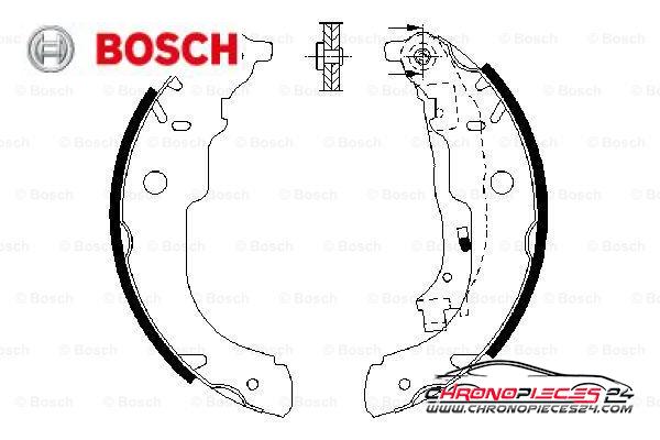 Achat de BOSCH 0 986 487 721 Jeu de mâchoires de frein pas chères