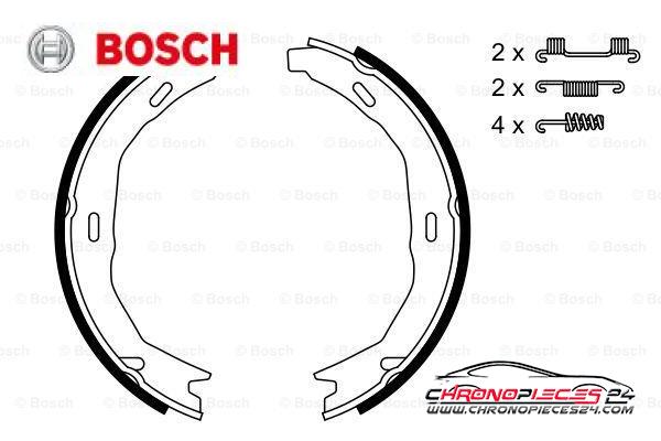 Achat de BOSCH 0 986 487 723 Jeu de mâchoires de frein, frein de stationnement pas chères