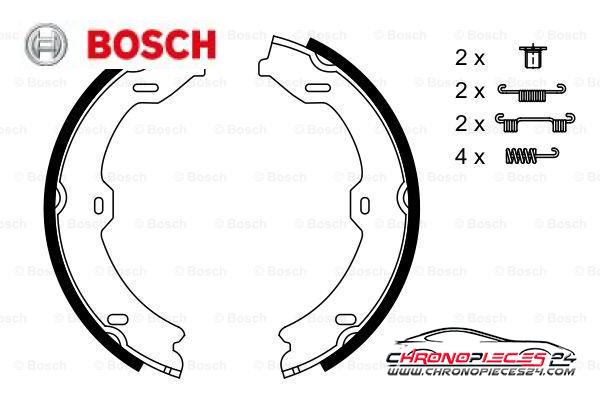 Achat de BOSCH 0 986 487 725 Jeu de mâchoires de frein, frein de stationnement pas chères