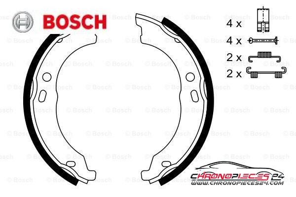 Achat de BOSCH 0 986 487 726 Jeu de mâchoires de frein, frein de stationnement pas chères