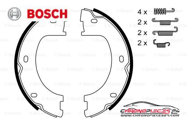 Achat de BOSCH 0 986 487 751 Jeu de mâchoires de frein, frein de stationnement pas chères