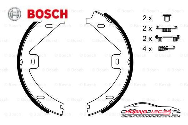 Achat de BOSCH 0 986 487 752 Jeu de mâchoires de frein, frein de stationnement pas chères