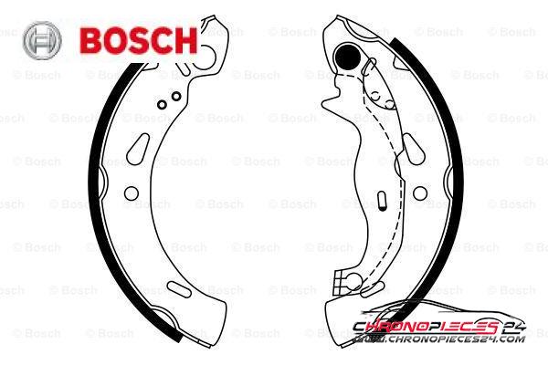 Achat de BOSCH 0 986 487 753 Jeu de mâchoires de frein pas chères