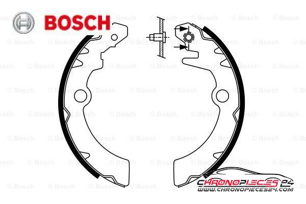 Achat de BOSCH 0 986 487 760 Jeu de mâchoires de frein pas chères