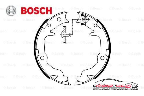 Achat de BOSCH 0 986 487 766 Jeu de mâchoires de frein, frein de stationnement pas chères