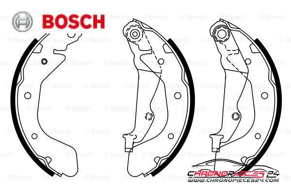 Achat de BOSCH 0 986 487 950 Jeu de mâchoires de frein pas chères