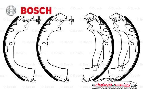 Achat de BOSCH 0 986 487 955 Jeu de mâchoires de frein pas chères