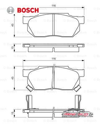 Achat de BOSCH 0 986 490 440 Kit de plaquettes de frein, frein à disque pas chères