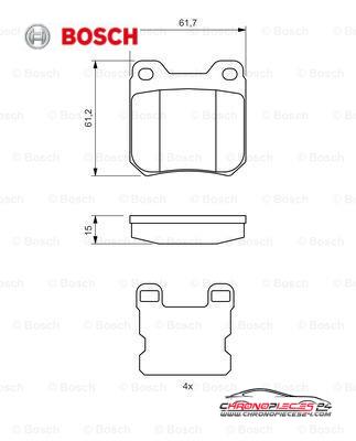 Achat de BOSCH 0 986 490 500 Kit de plaquettes de frein, frein à disque pas chères