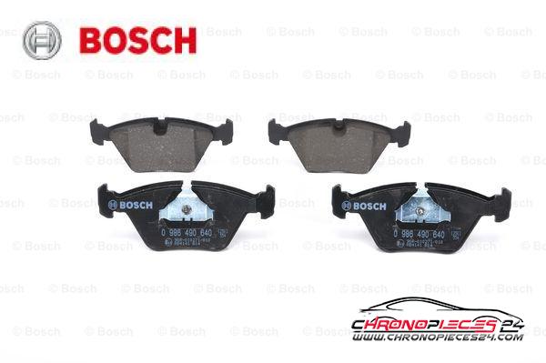 Achat de BOSCH 0 986 490 640 Kit de plaquettes de frein, frein à disque pas chères