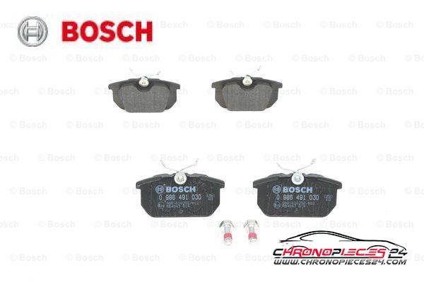 Achat de BOSCH 0 986 491 030 Kit de plaquettes de frein, frein à disque pas chères