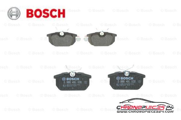 Achat de BOSCH 0 986 491 030 Kit de plaquettes de frein, frein à disque pas chères