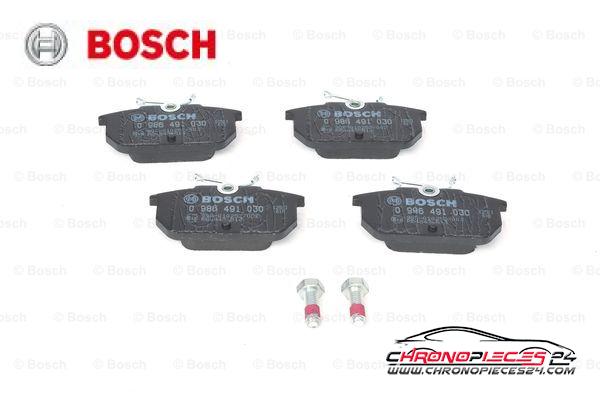 Achat de BOSCH 0 986 491 030 Kit de plaquettes de frein, frein à disque pas chères