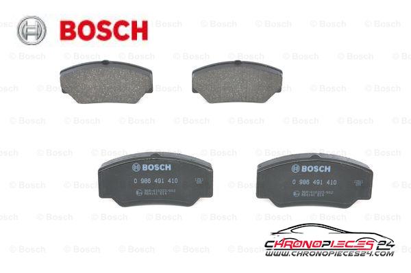 Achat de BOSCH 0 986 491 410 Kit de plaquettes de frein, frein à disque pas chères