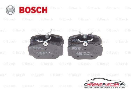 Achat de BOSCH 0 986 491 730 Kit de plaquettes de frein, frein à disque pas chères