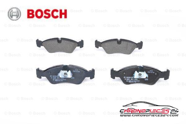 Achat de BOSCH 0 986 491 900 Kit de plaquettes de frein, frein à disque pas chères