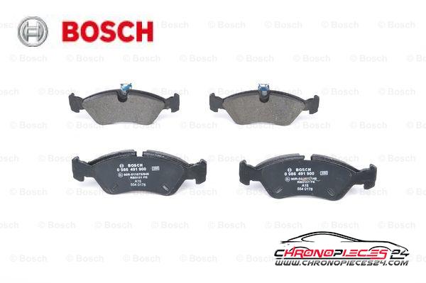 Achat de BOSCH 0 986 491 900 Kit de plaquettes de frein, frein à disque pas chères