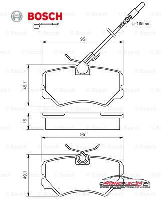 Achat de BOSCH 0 986 492 090 Kit de plaquettes de frein, frein à disque pas chères