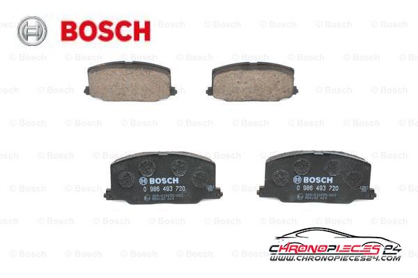 Achat de BOSCH 0 986 493 720 Kit de plaquettes de frein, frein à disque pas chères