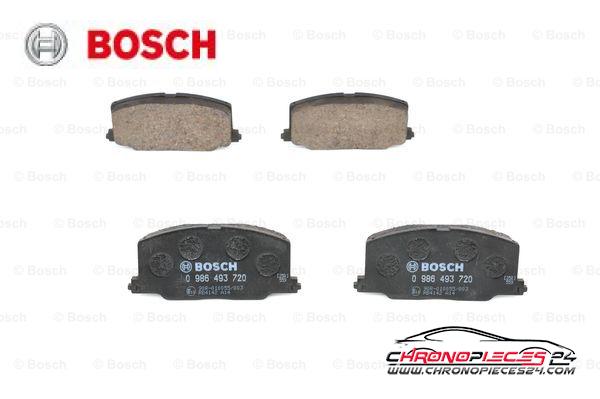 Achat de BOSCH 0 986 493 720 Kit de plaquettes de frein, frein à disque pas chères