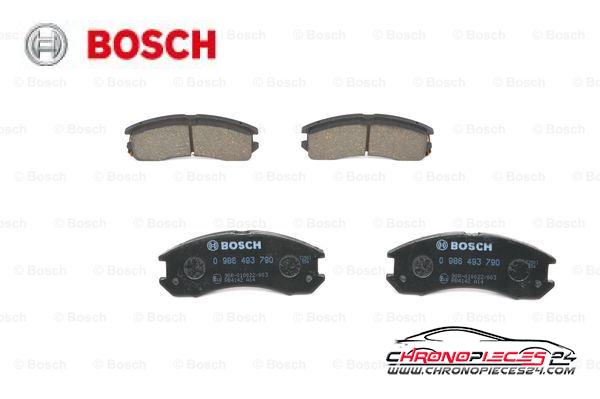 Achat de BOSCH 0 986 493 790 Kit de plaquettes de frein, frein à disque pas chères