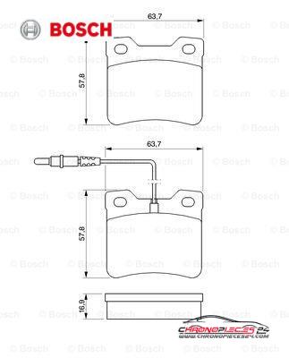 Achat de BOSCH 0 986 494 000 Kit de plaquettes de frein, frein à disque pas chères