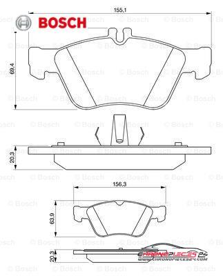 Achat de BOSCH 0 986 494 001 Kit de plaquettes de frein, frein à disque pas chères