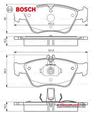 Achat de BOSCH 0 986 494 002 Kit de plaquettes de frein, frein à disque pas chères