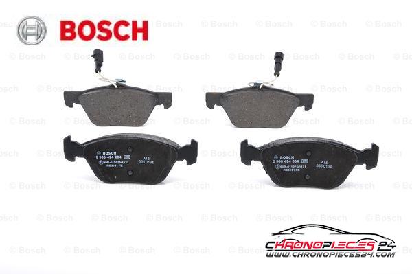 Achat de BOSCH 0 986 494 004 Kit de plaquettes de frein, frein à disque pas chères