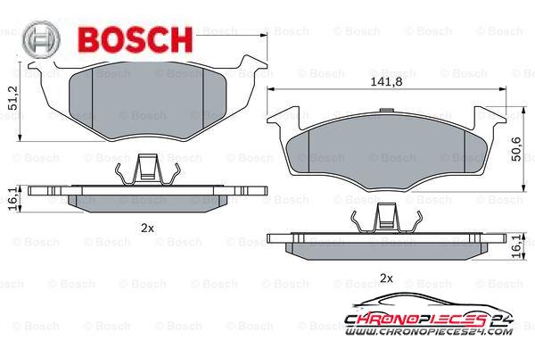 Achat de BOSCH 0 986 494 005 Kit de plaquettes de frein, frein à disque pas chères