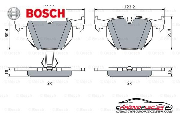 Achat de BOSCH 0 986 494 006 Kit de plaquettes de frein, frein à disque pas chères